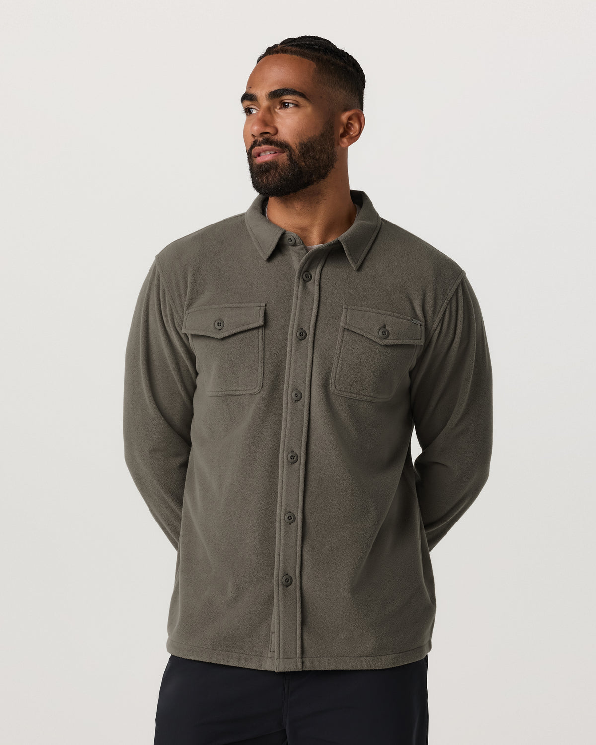 Vuori Aspen Shirt Jacket Men's Root Fleece Shirt Jacket
