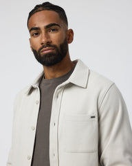 Vuori Beldon Shirt Jacket Knit Twill Oatmeal
