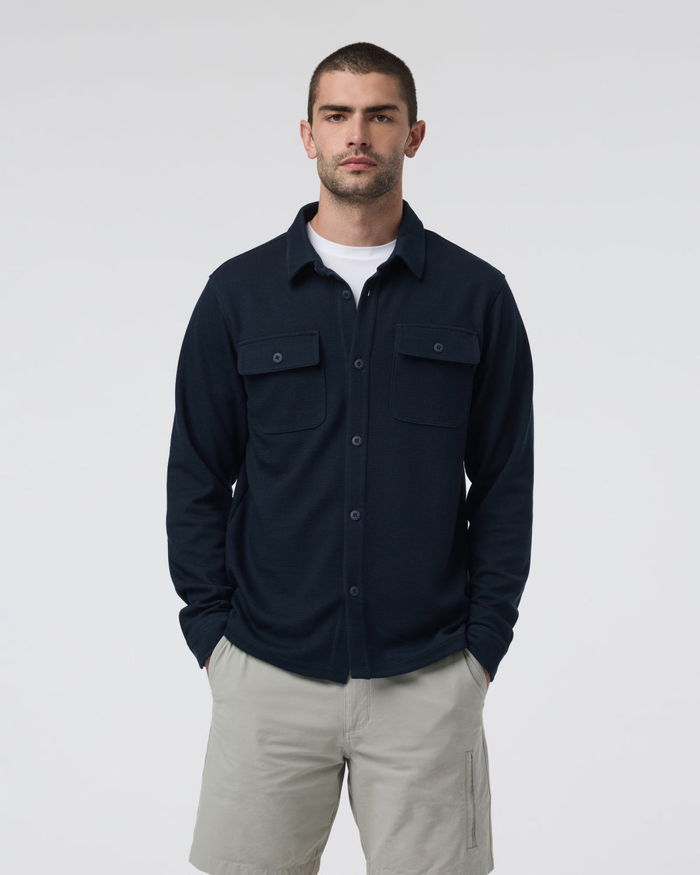 Vuori Waffle Shirt Jacket Ink