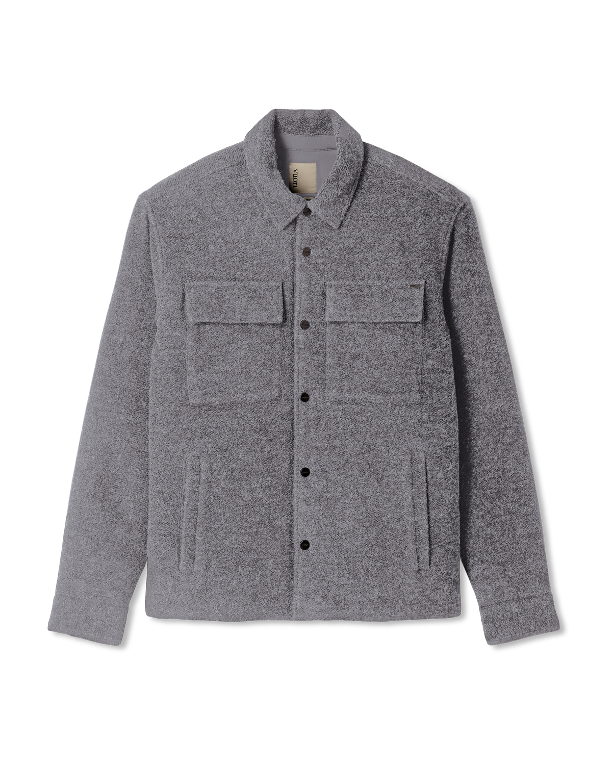 Vuori Plymouth Wool Shirt Jacket Men's Heather Grey Jacket