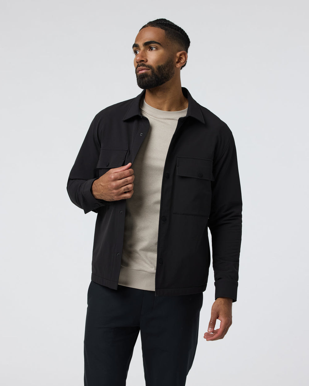 Vuori Lawson Tech Shirt Jacket Black