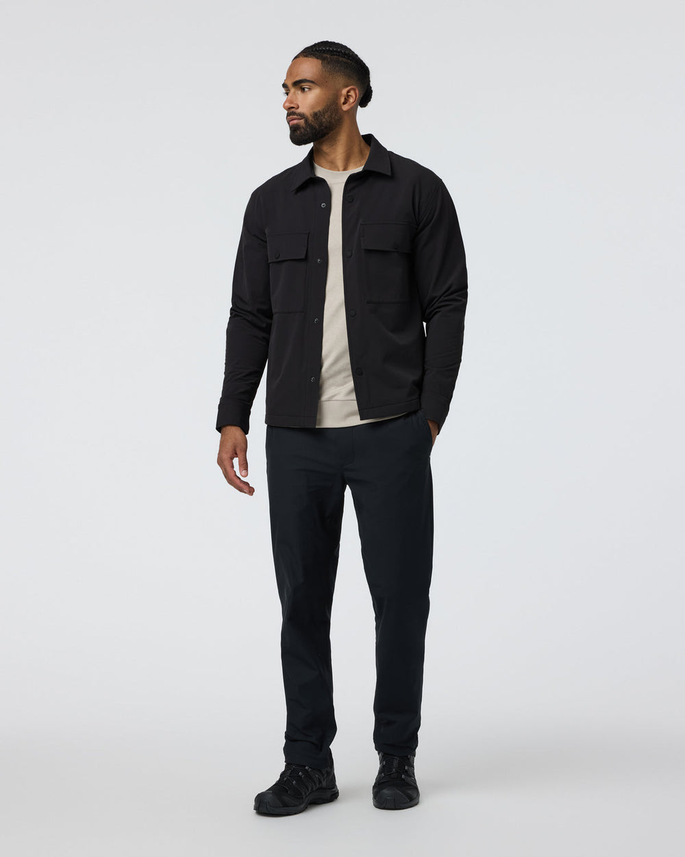 Vuori Lawson Tech Shirt Jacket Black