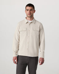 Vuori Waffle Shirt Jacket Men's Mushroom Waffle Knit Top