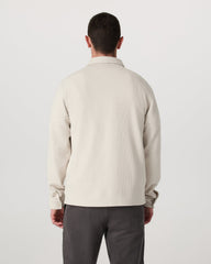 Vuori Waffle Shirt Jacket Men's Mushroom Waffle Knit Top