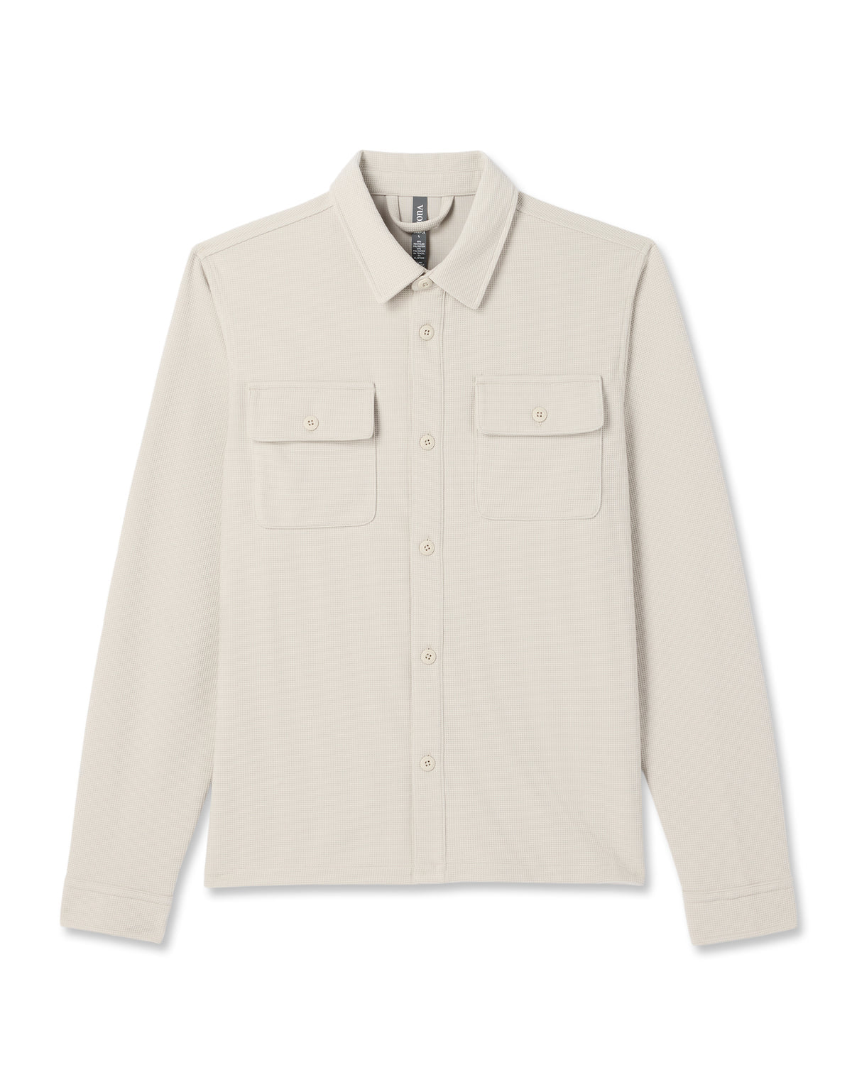 Vuori Waffle Shirt Jacket Men's Mushroom Waffle Knit Top