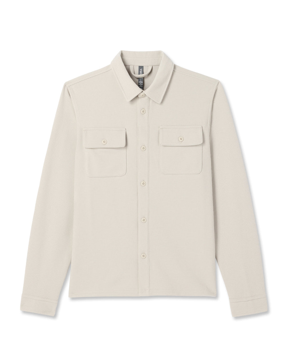 Vuori Waffle Shirt Jacket Men's Mushroom Waffle Knit Top