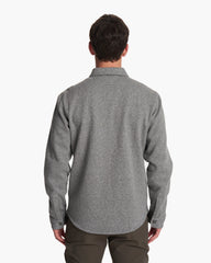 Vuori Del Mar Fleece Shirt Jacket Heather Grey Button Down