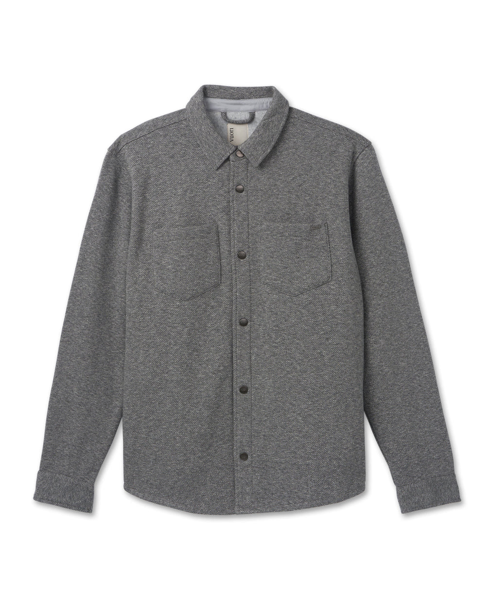 Vuori Del Mar Fleece Shirt Jacket Heather Grey Button Down