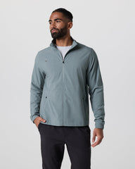 Vuori Venture Track Jacket Dusty Blue Linen Texture