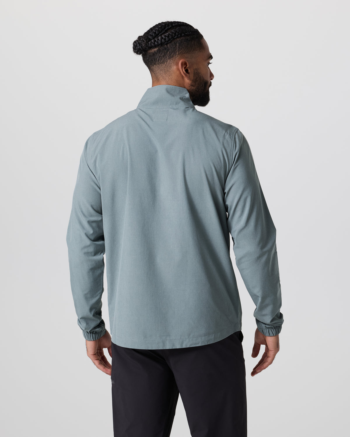 Vuori Venture Track Jacket Dusty Blue Linen Texture