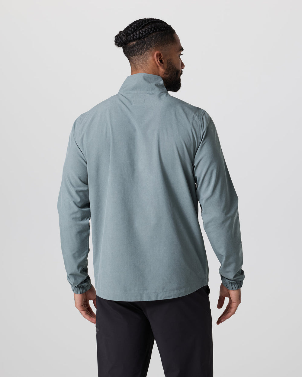Vuori Venture Track Jacket Dusty Blue Linen Texture