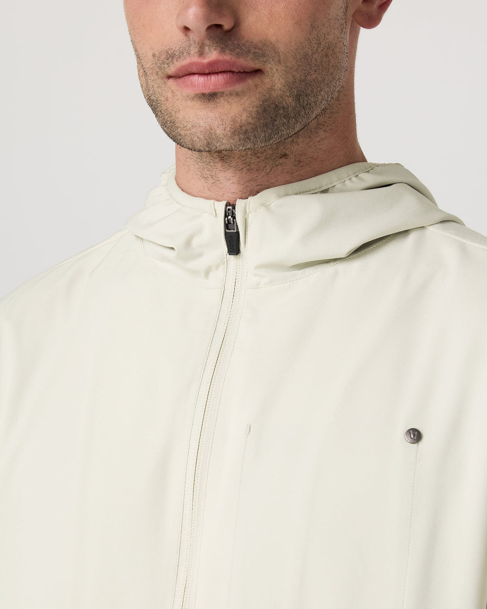 Vuori Outdoor Trainer Shell Men's Winter Grey Hooded Jacket