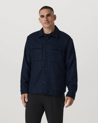 Vuori Ridge Natural Shirt Jacket Men's Navy Button-Up Jacket