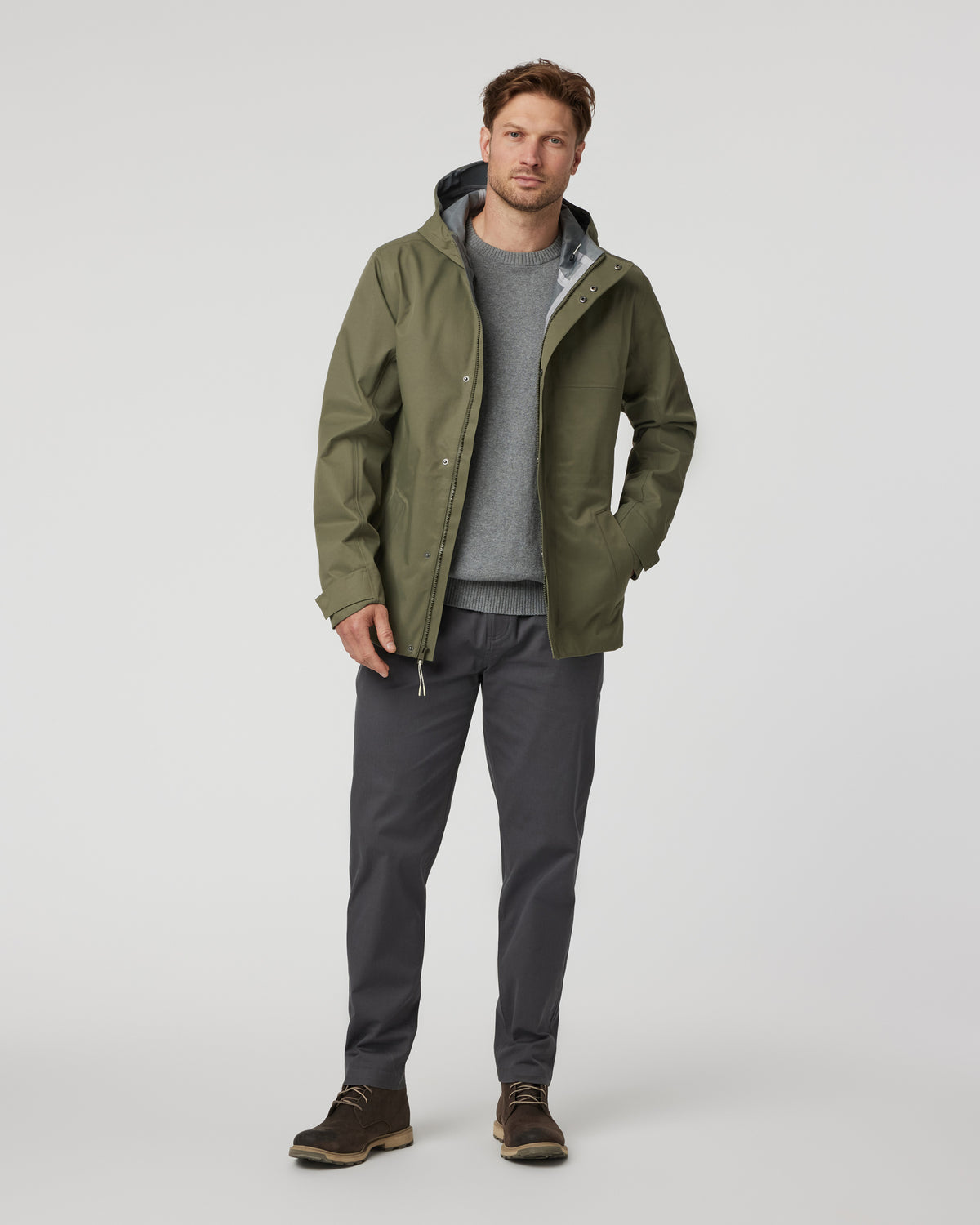 Vuori Tuuli Rain Jacket Men's Dark Metal Waterproof Jacket