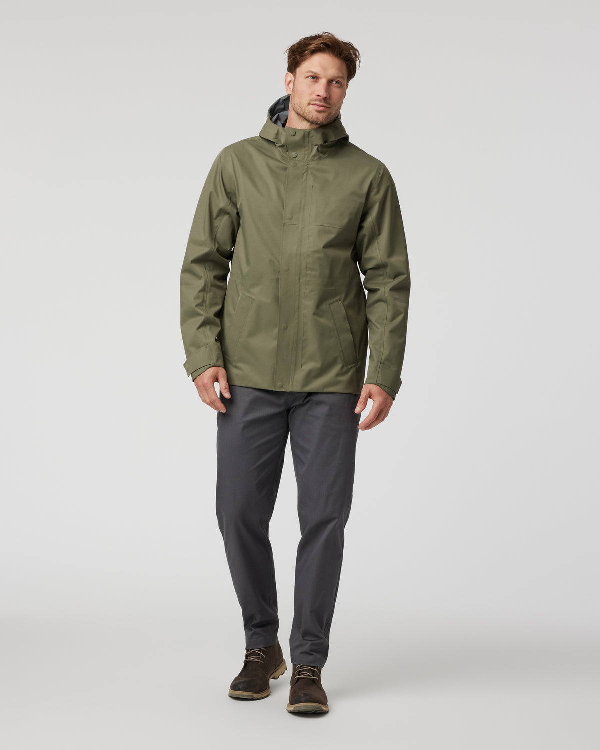 Vuori Tuuli Rain Jacket Men's Dark Metal Waterproof Jacket