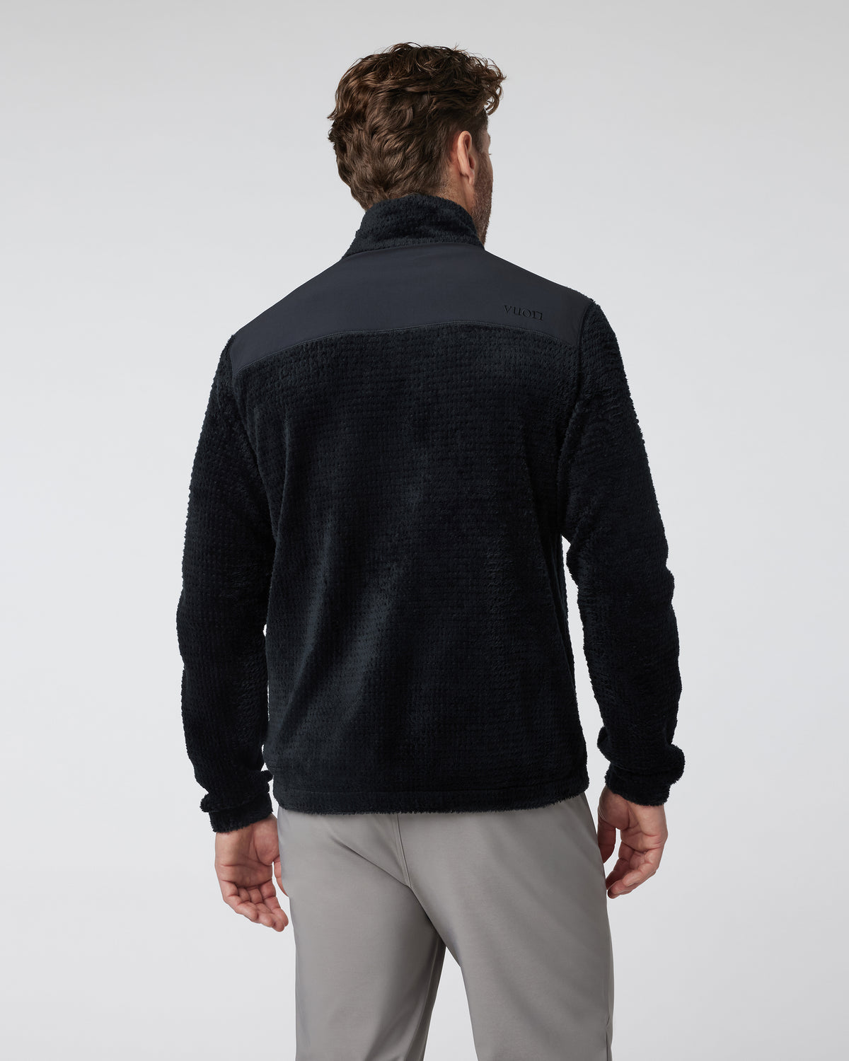 Vuori Fairfield Full Zip Jacket Men's Black Fleece Jacket