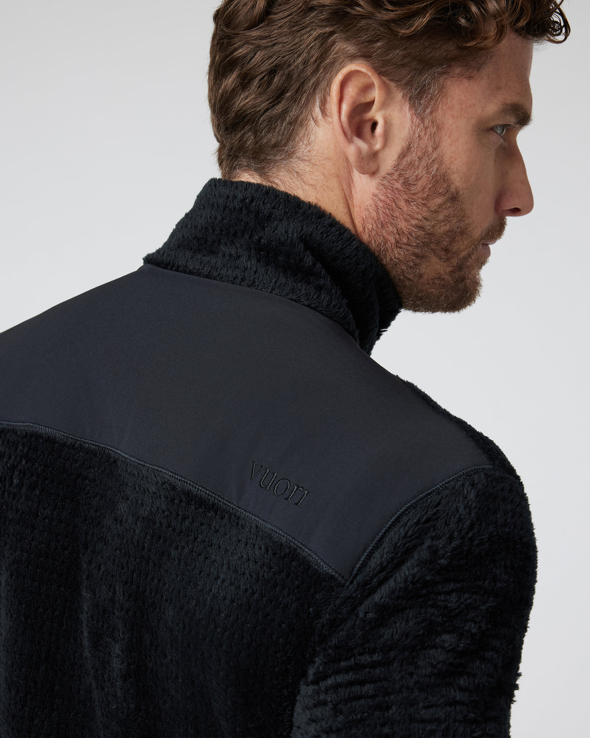 Vuori Fairfield Full Zip Jacket Men's Black Fleece Jacket