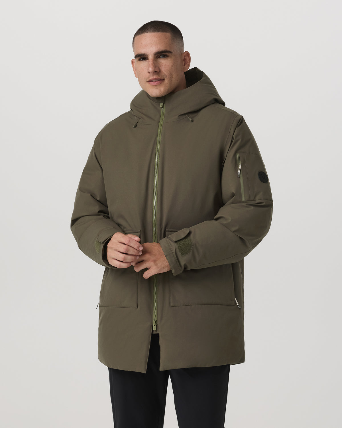 Vuori Bering Down Parka Warm Men's Oregano Jacket