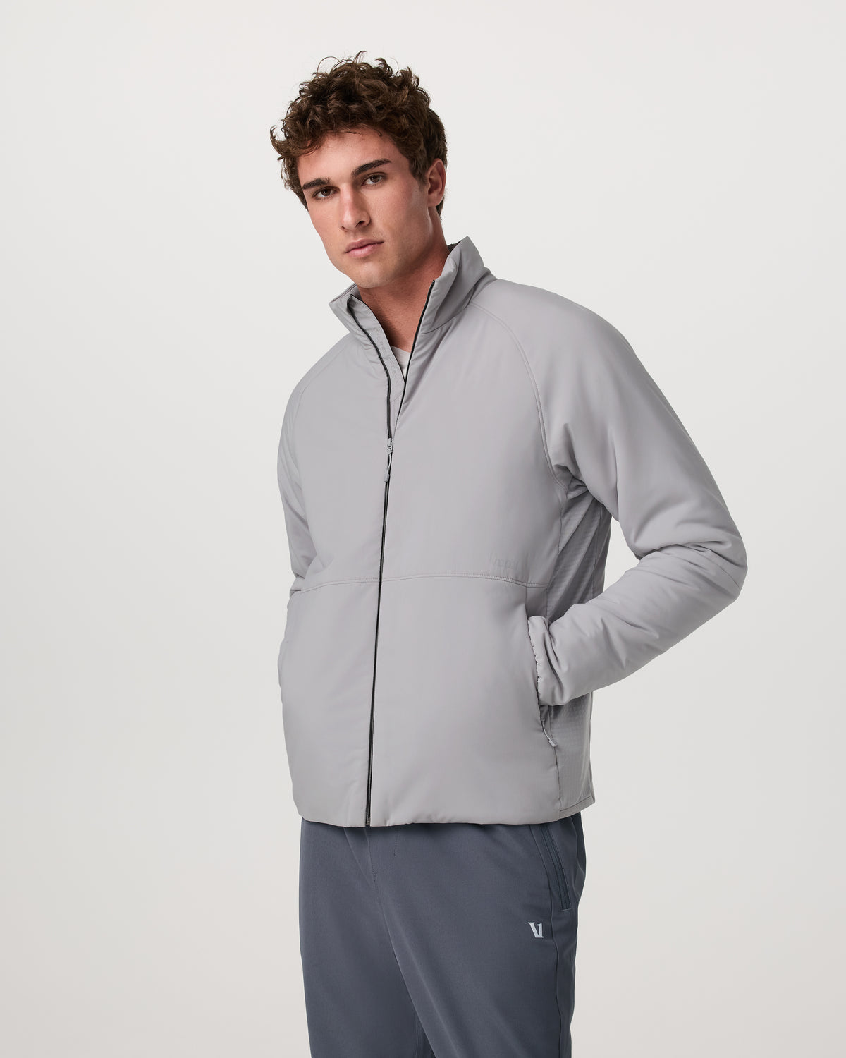 Vuori Malin Hybrid Jacket Men's Classic Fit Sea Fog Jacket