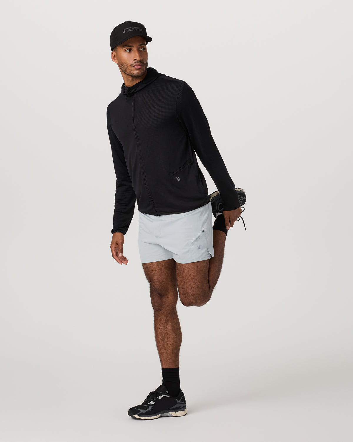 Vuori Powergrid Full Zip Jacket 2.0 Men's Black Fleece Jacket