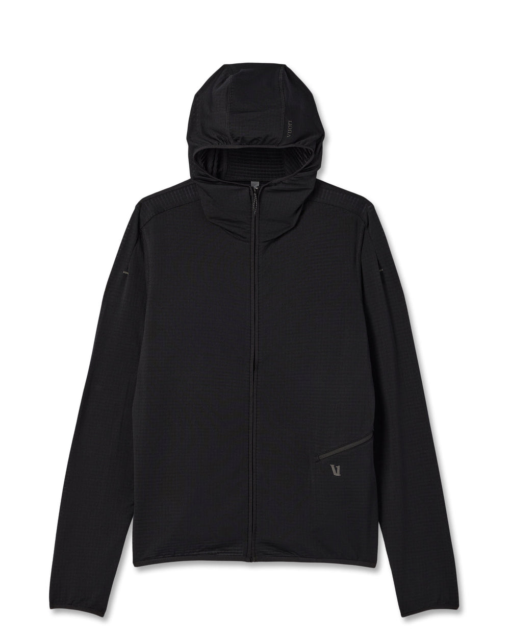 Vuori Powergrid Full Zip Jacket 2.0 Men's Black Fleece Jacket