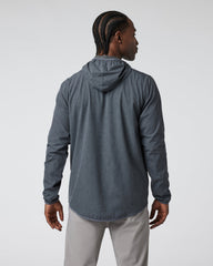 Vuori Outdoor Trainer Shell Dark Pewter Linen Texture
