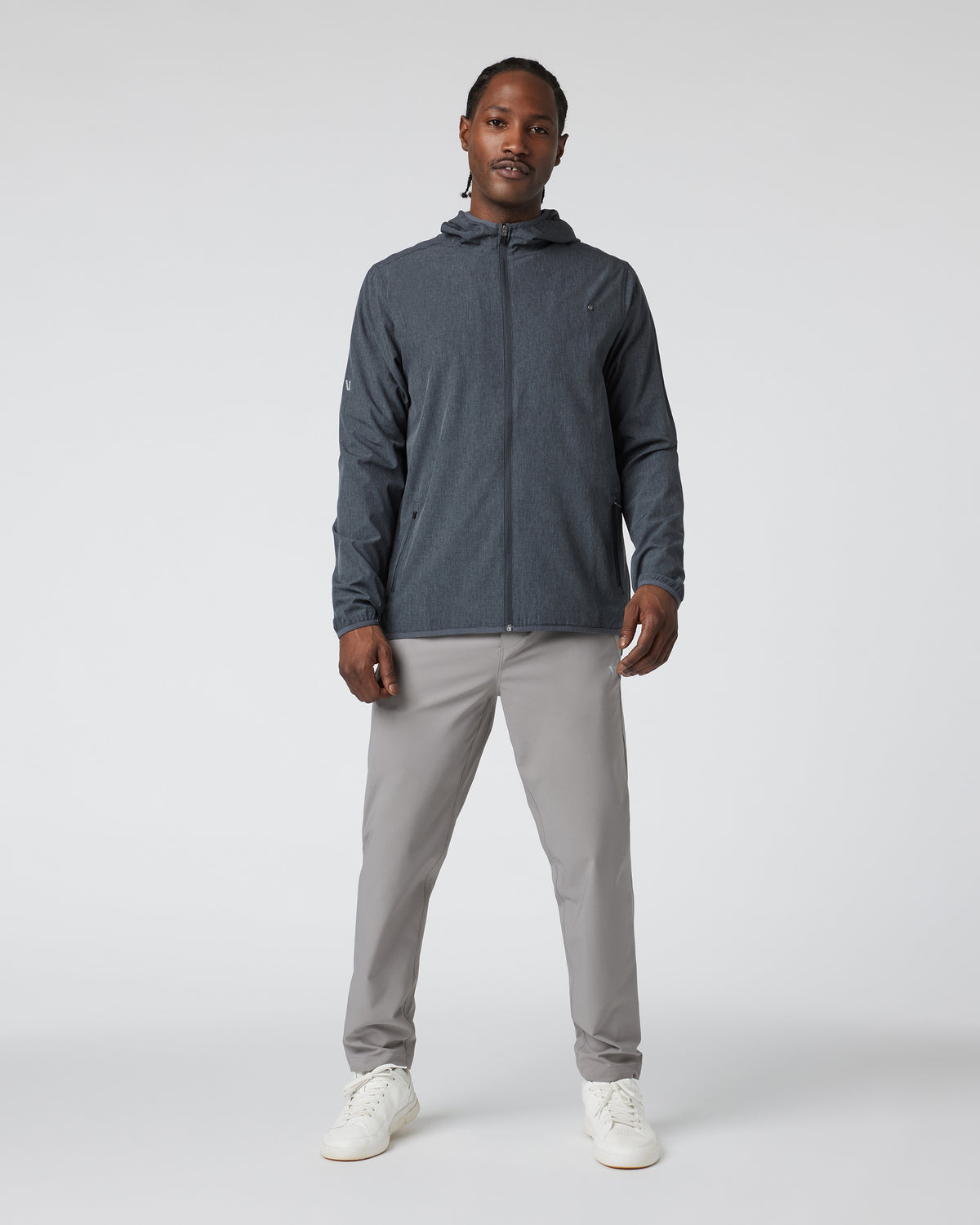 Vuori Outdoor Trainer Shell Dark Pewter Linen Texture
