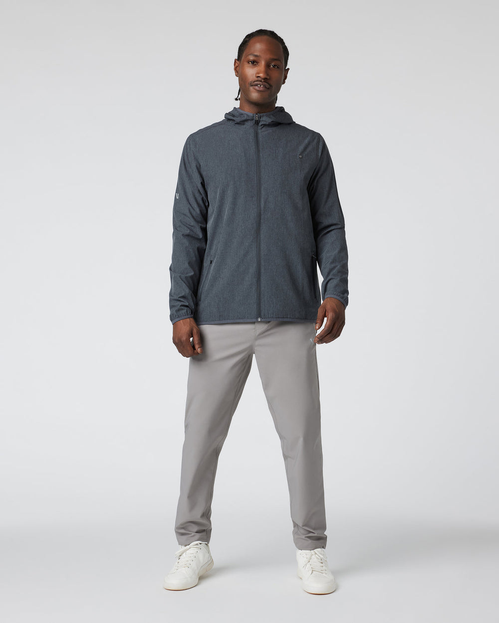 Vuori Outdoor Trainer Shell Dark Pewter Linen Texture