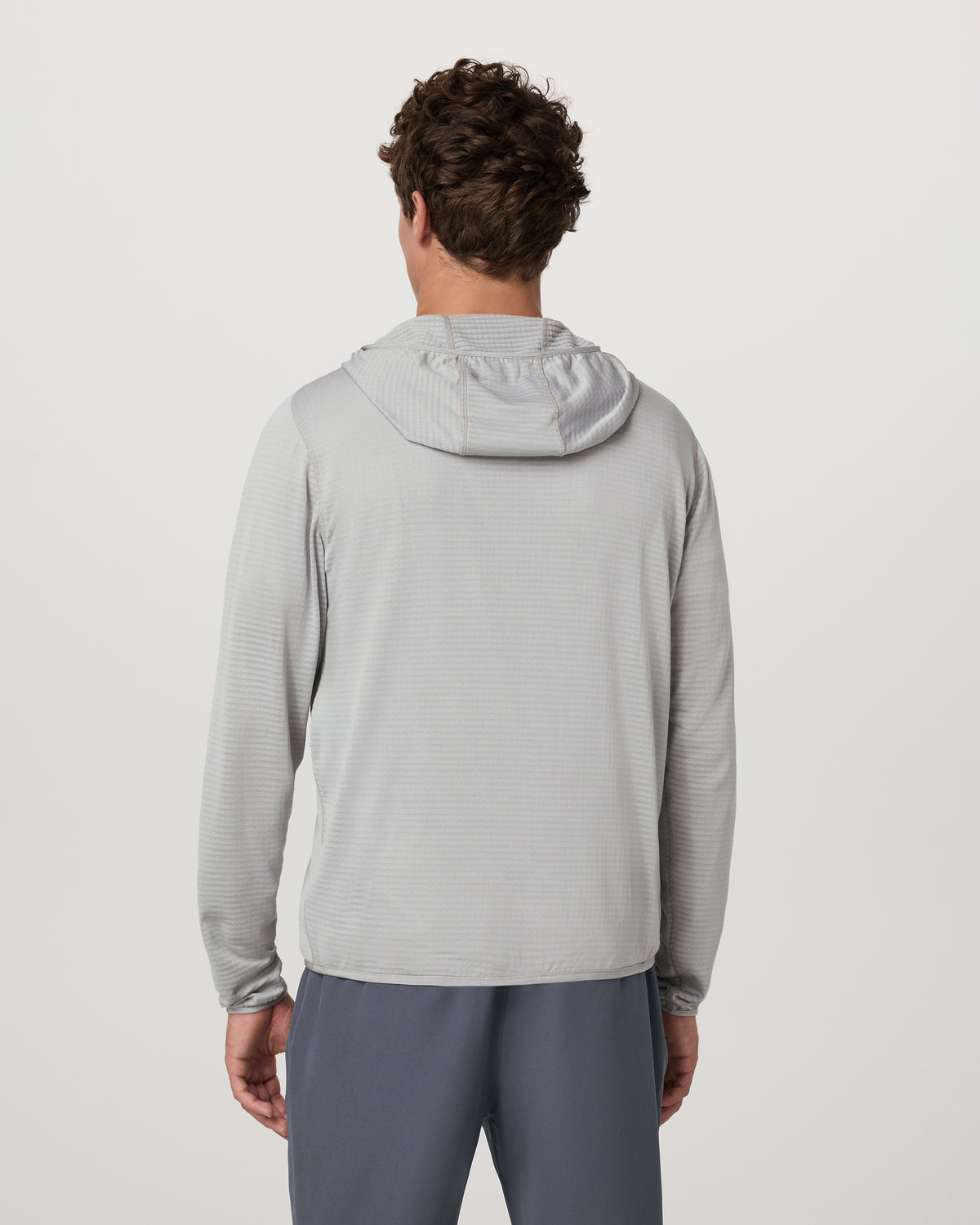 Vuori Powergrid Full Zip Jacket 2.0 Men's Sea Fog Fleece Jacket