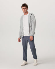 Vuori Powergrid Full Zip Jacket 2.0 Men's Sea Fog Fleece Jacket