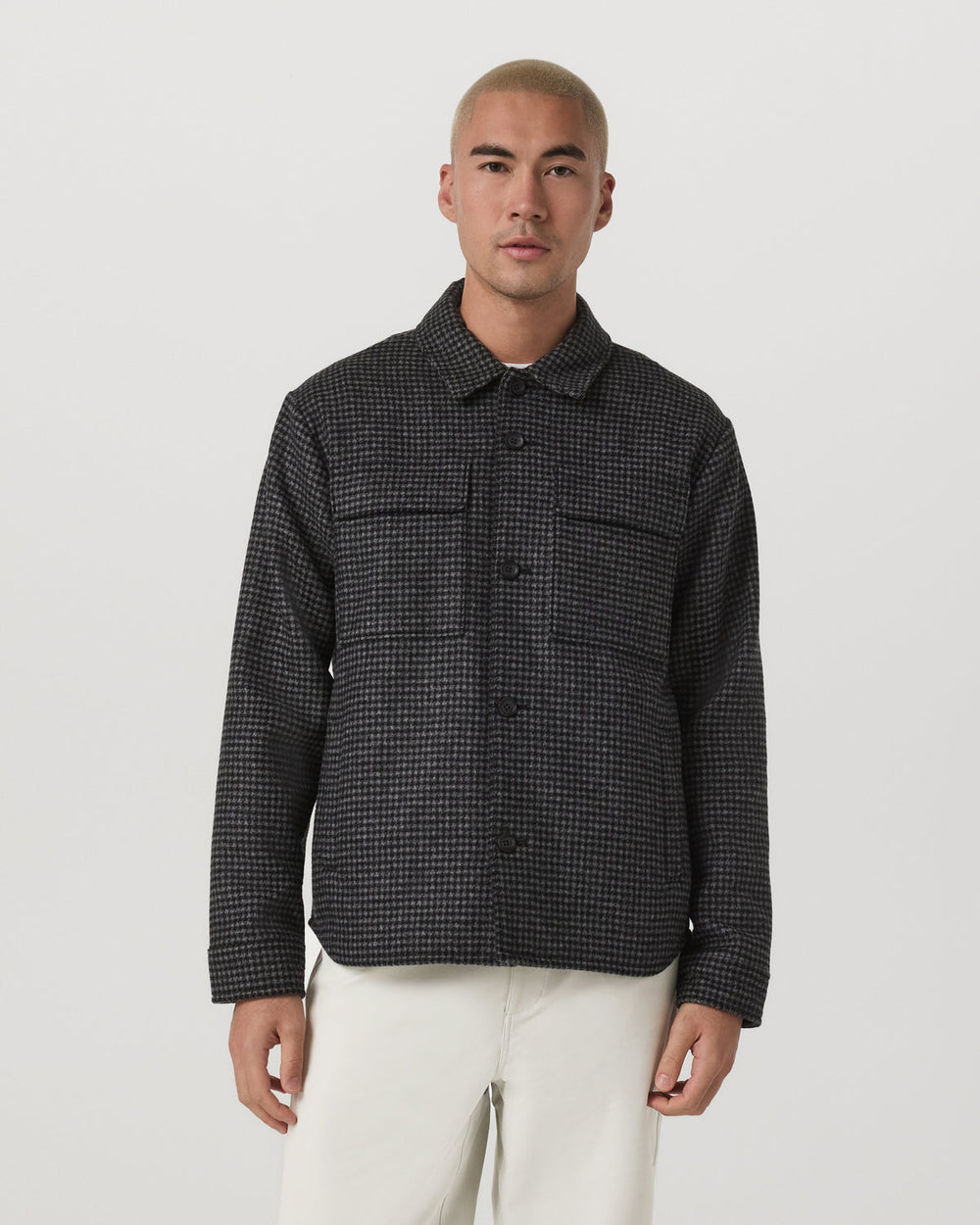 Vuori Ridge Natural Shirt Jacket Men's Grey Button-Up Jacket