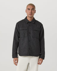 Vuori Ridge Natural Shirt Jacket Men's Grey Button-Up Jacket