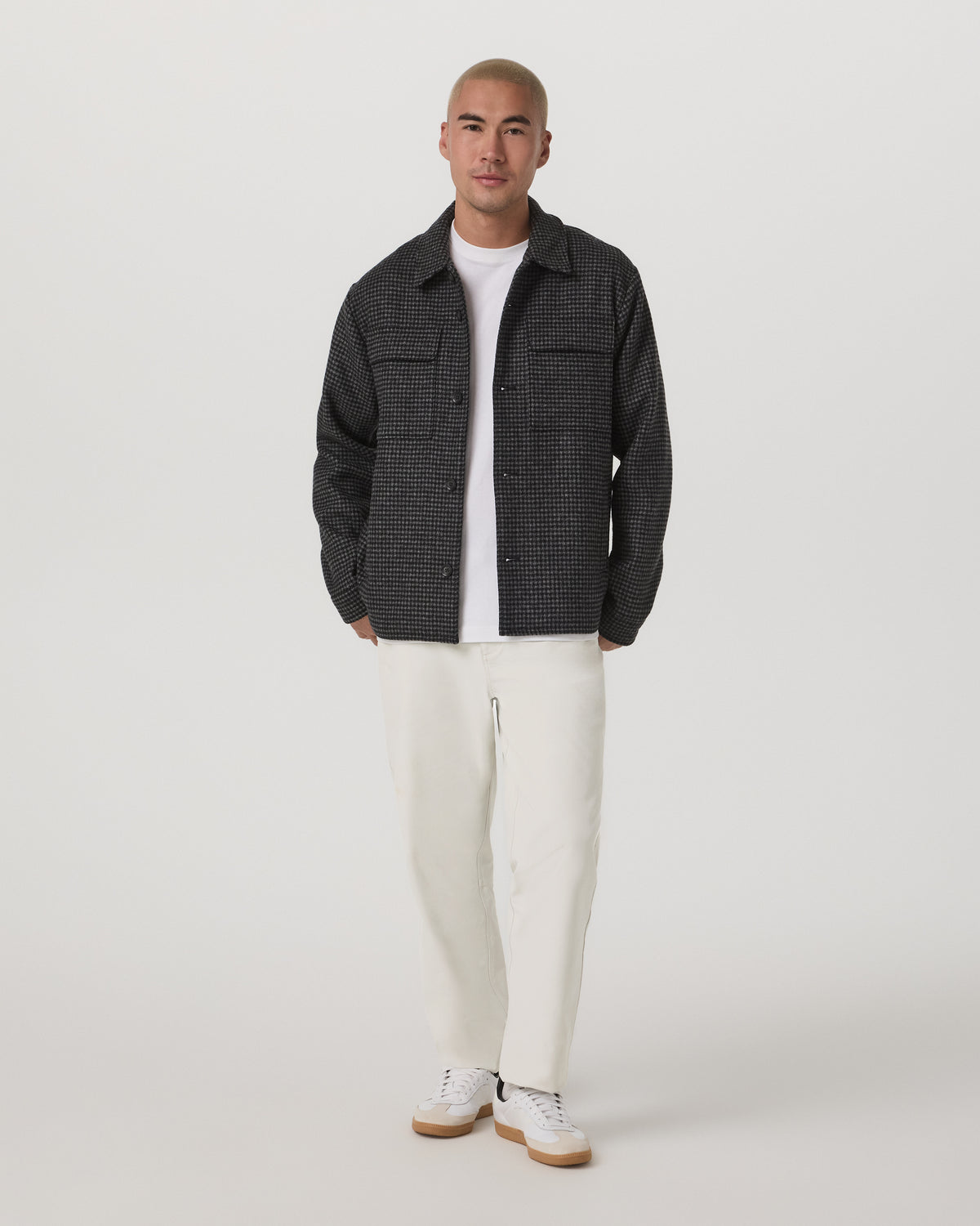 Vuori Ridge Natural Shirt Jacket Men's Grey Button-Up Jacket