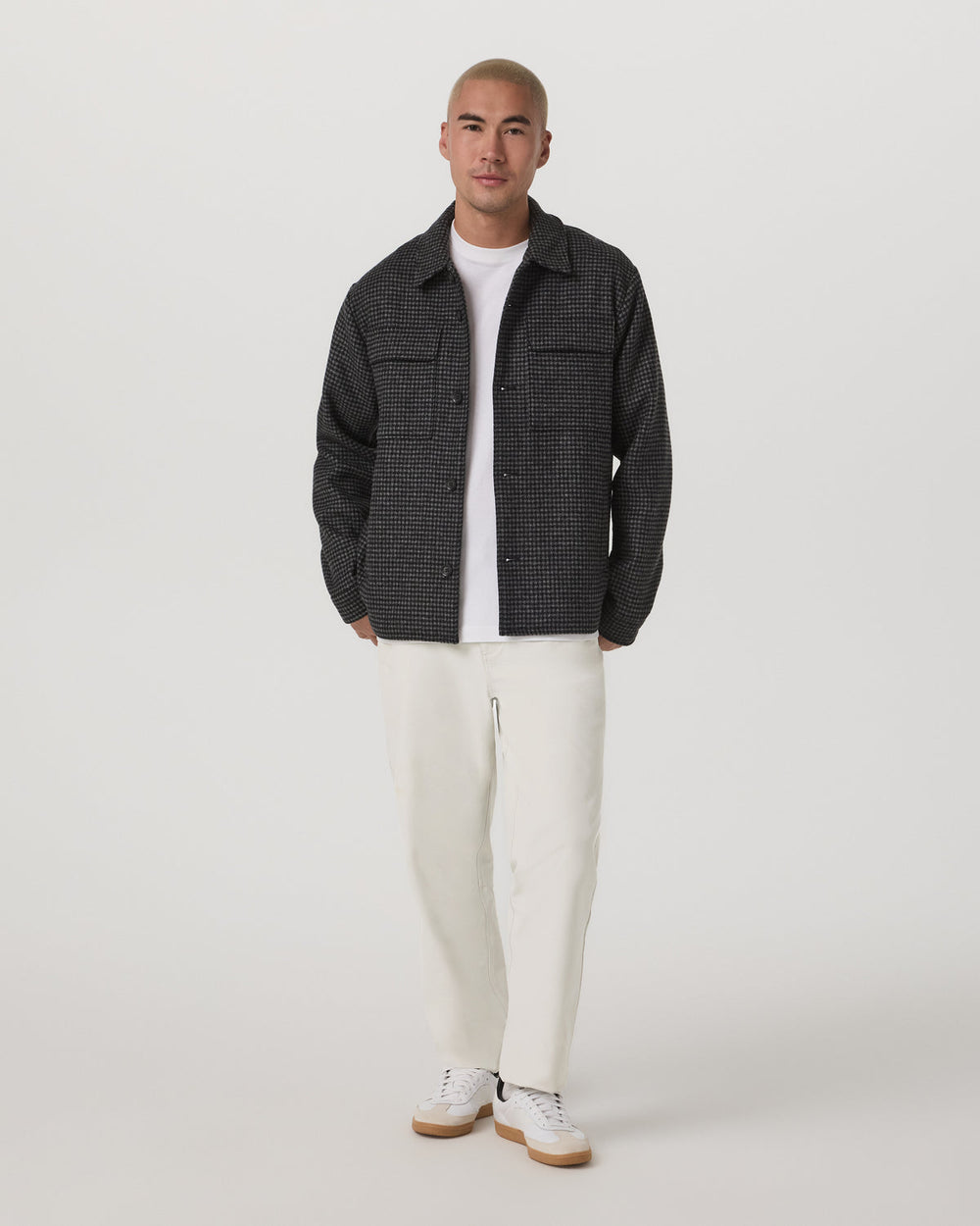 Vuori Ridge Natural Shirt Jacket Men's Grey Button-Up Jacket