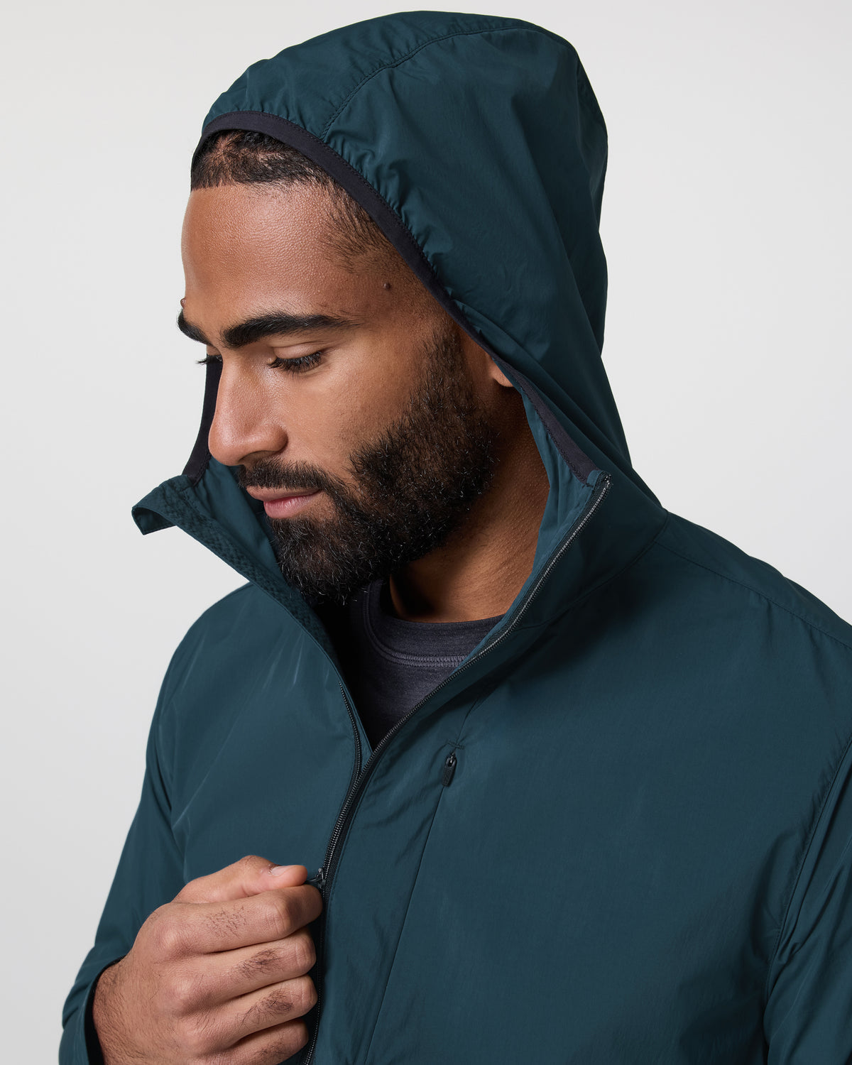 Vuori Ronan Packable Jacket Deep Sea French Terry Shirt