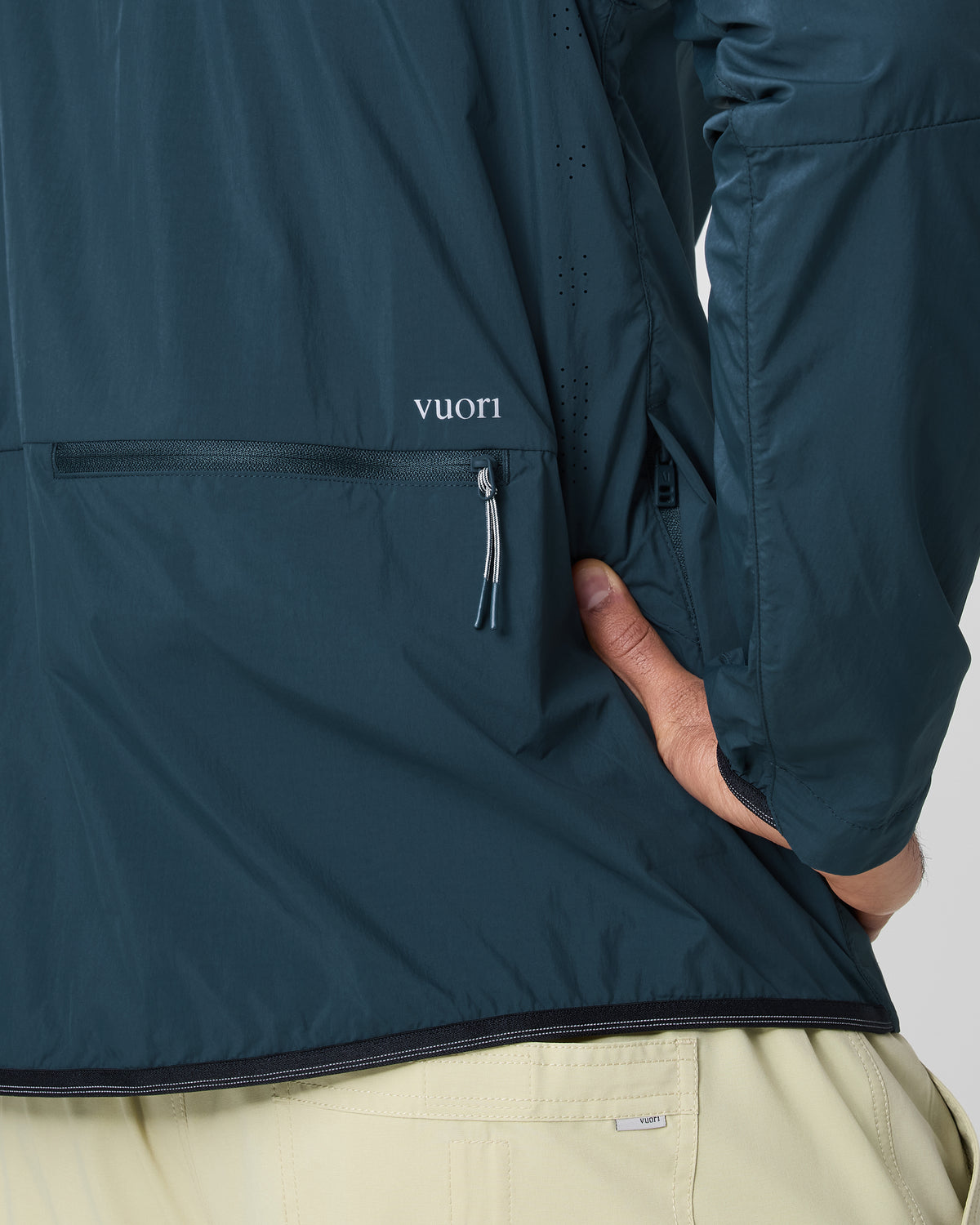 Vuori Ronan Packable Jacket Deep Sea French Terry Shirt