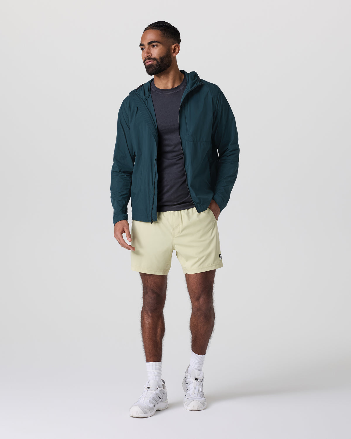 Vuori Ronan Packable Jacket Deep Sea French Terry Shirt