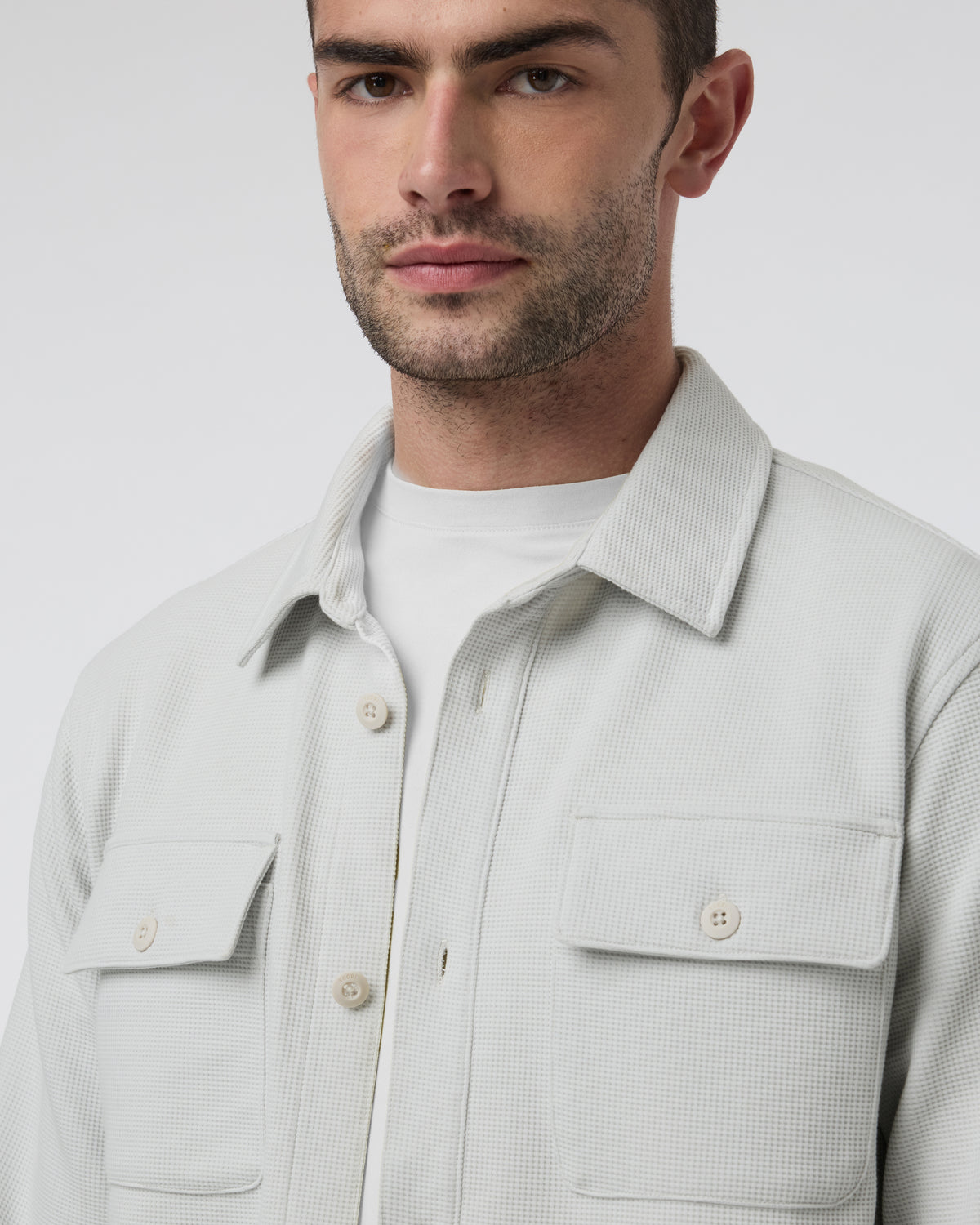 Vuori Waffle Shirt Jacket Salt
