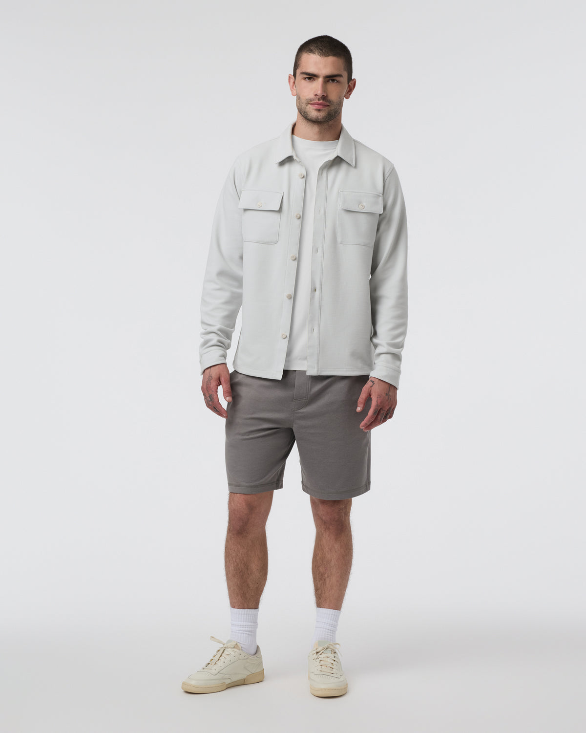 Vuori Waffle Shirt Jacket Salt