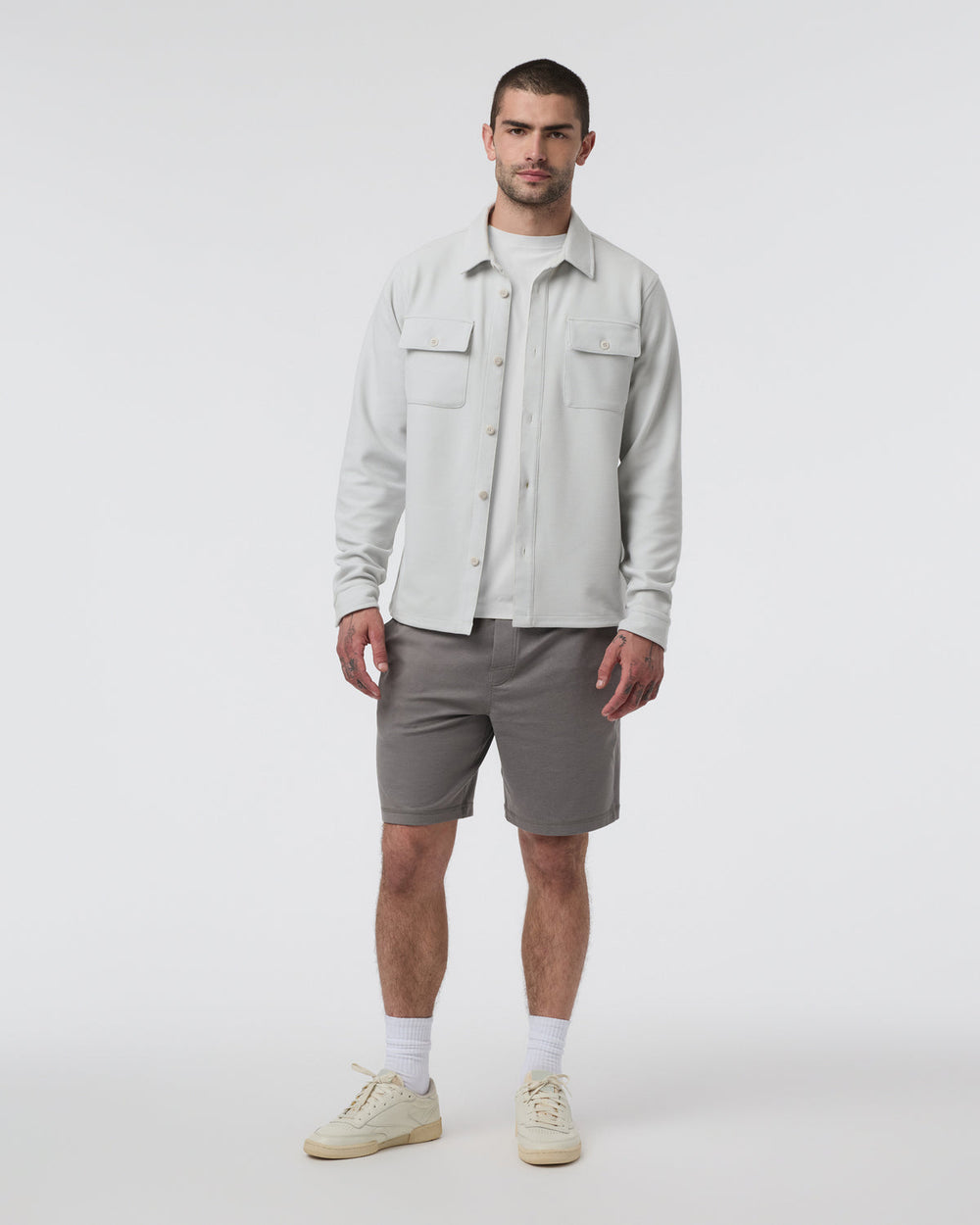 Vuori Waffle Shirt Jacket Salt