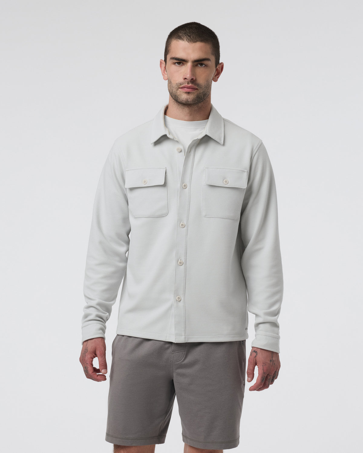 Vuori Waffle Shirt Jacket Salt