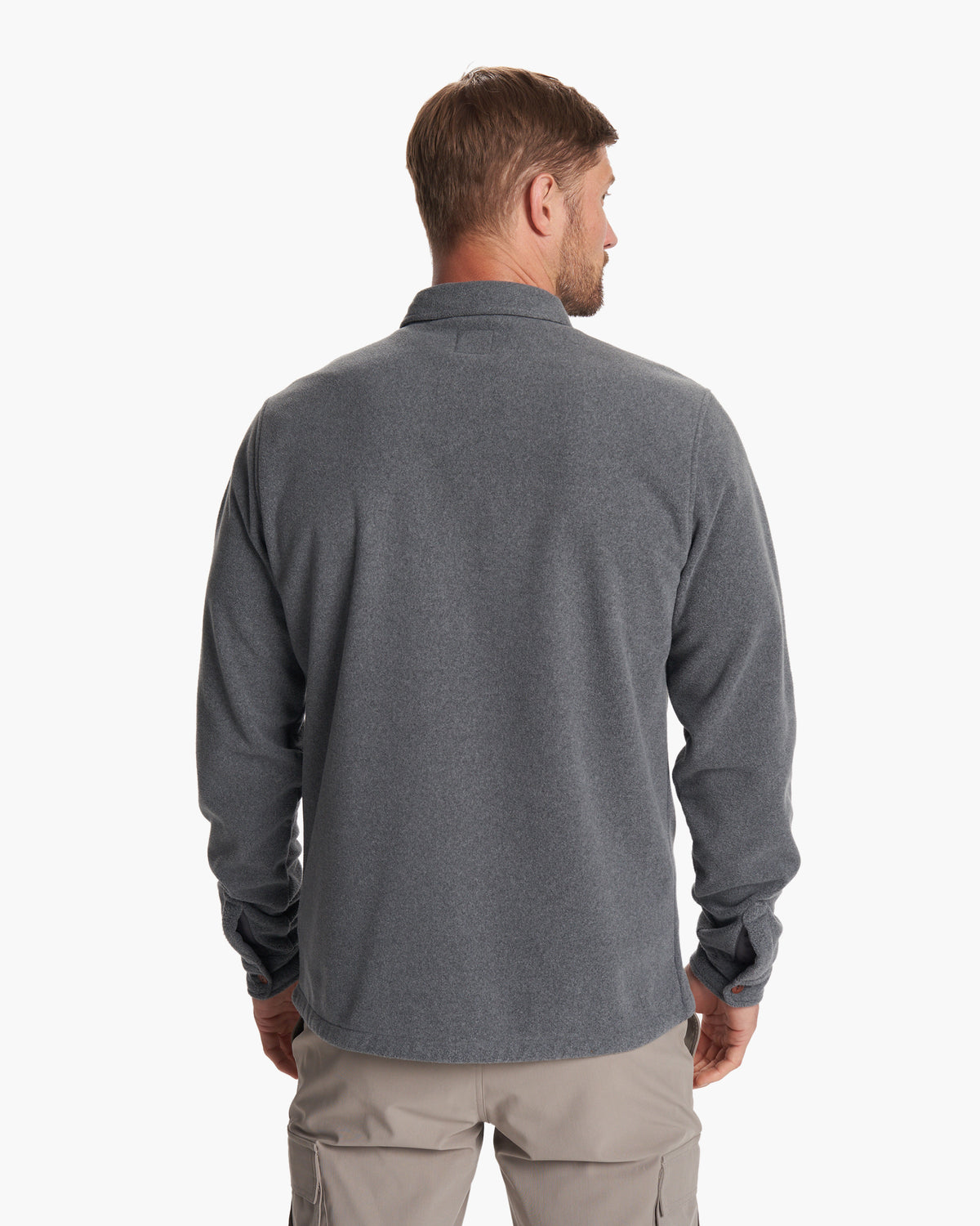 Vuori Aspen Shirt Jacket Men's Heather Grey Shirt Jacket
