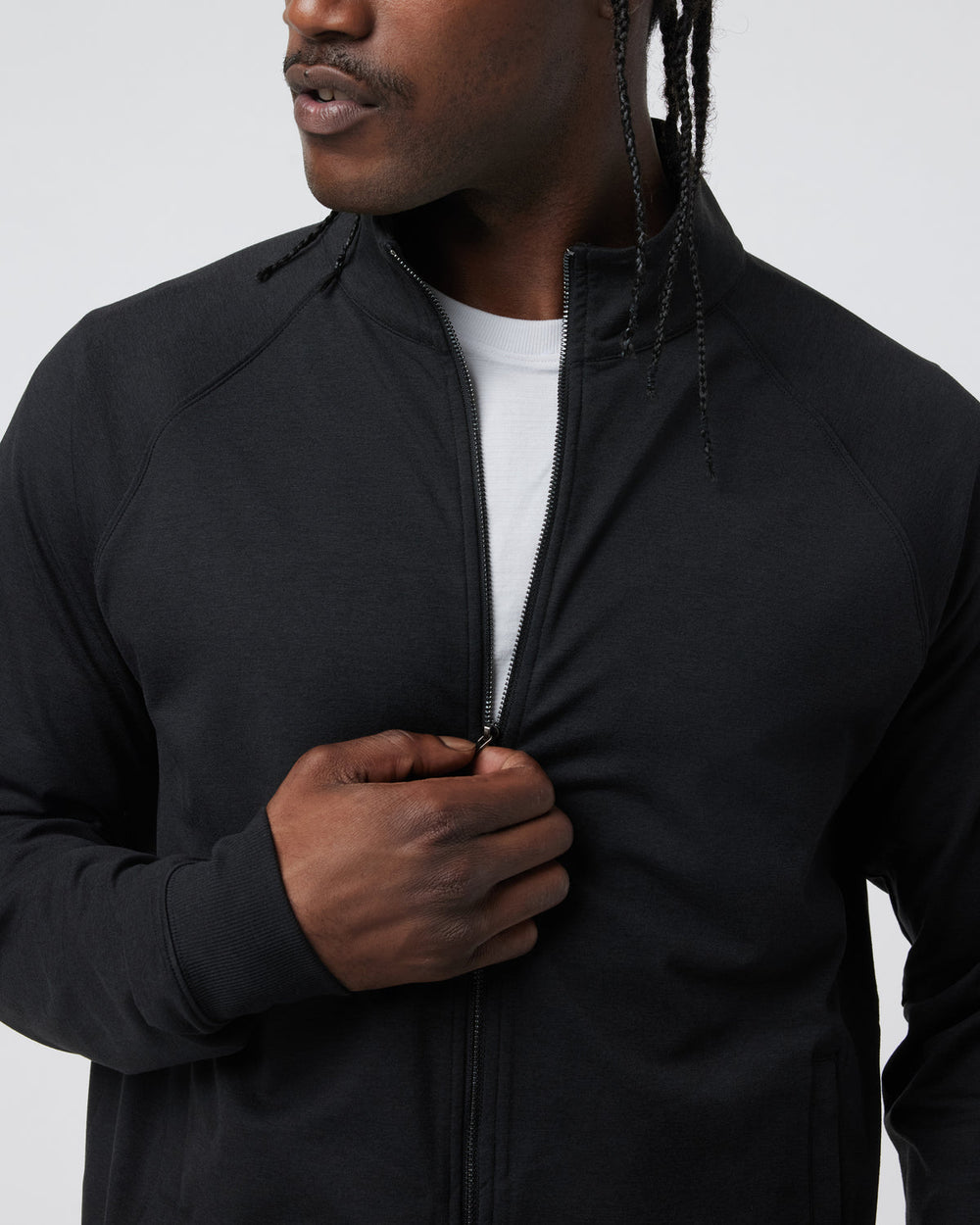 Vuori Coronado Novelty Full Zip Men's Black Heather Jacket