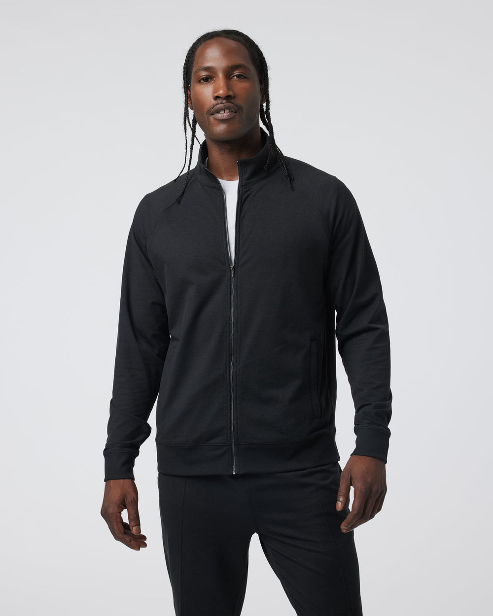 Vuori Coronado Novelty Full Zip Men's Black Heather Jacket