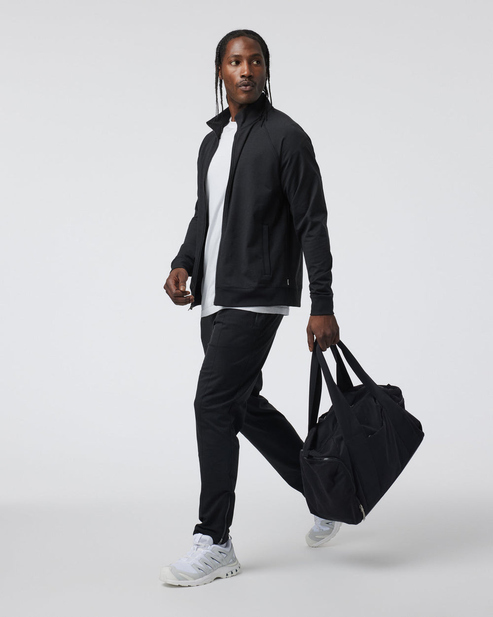Vuori Coronado Novelty Full Zip Men's Black Heather Jacket