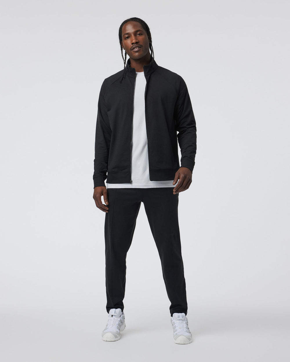Vuori Coronado Novelty Full Zip Men's Black Heather Jacket