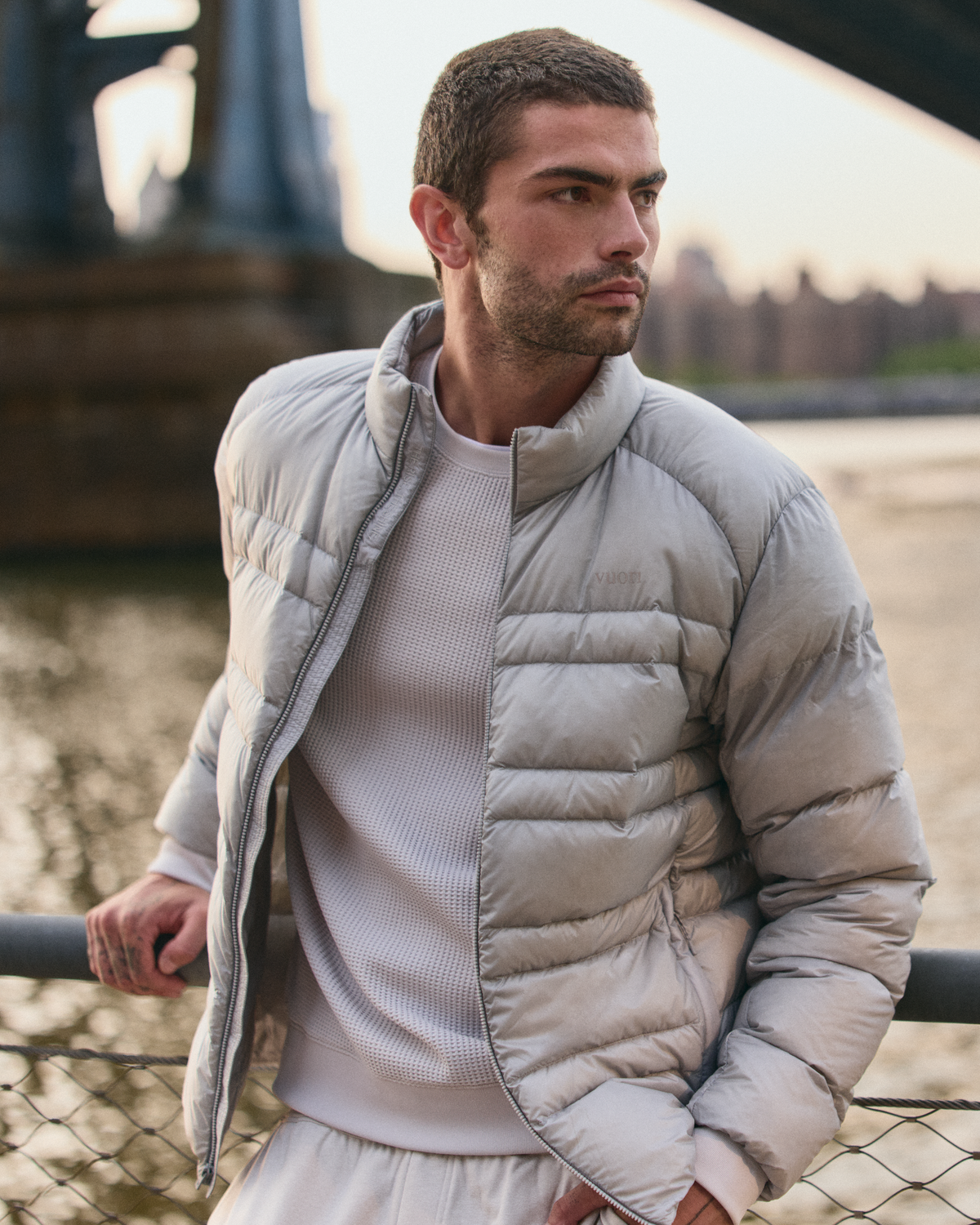 Vuori Coordinate Down Jacket Men's Sea Fog Ultra-Light Jacket
