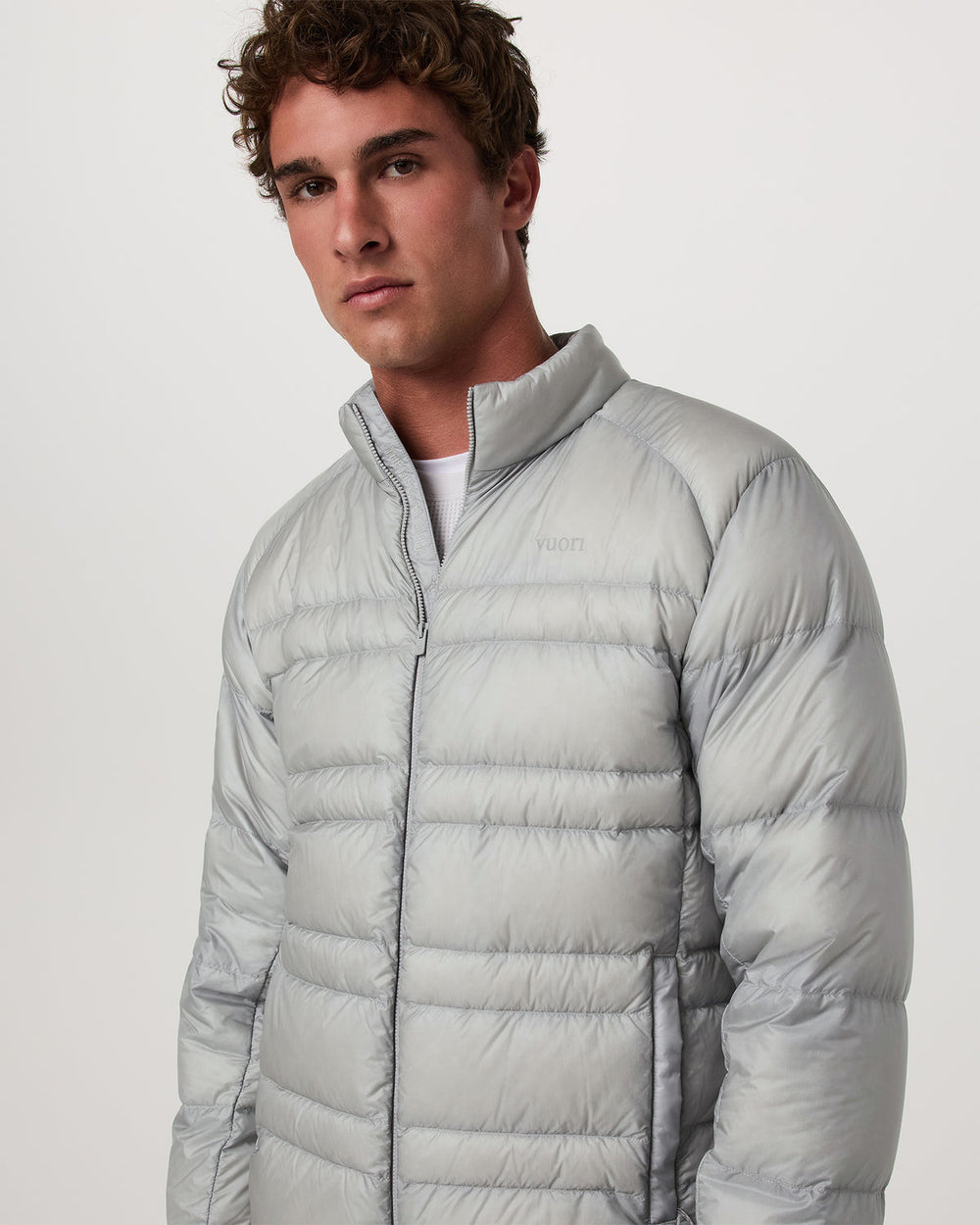 Vuori Coordinate Down Jacket Men's Sea Fog Ultra-Light Jacket