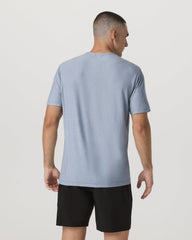 Vuori Strato Tech Tee Men's Blue Dusk Heather T-Shirt