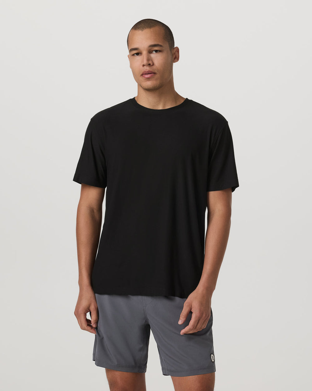 Vuori Short Sleeve Strato Tee - Relaxed Fit Men's Black Shirt